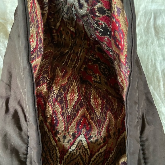 Chocolate Brown Hooded Puffy Vest by Mark Eisen - Picture 4 of 7